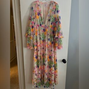 Sequin Dress, Buddy Love, Floor Length, Size Large
